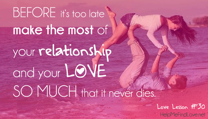make the most of love life regrets cute couple photo playing on beach inspiring love quote