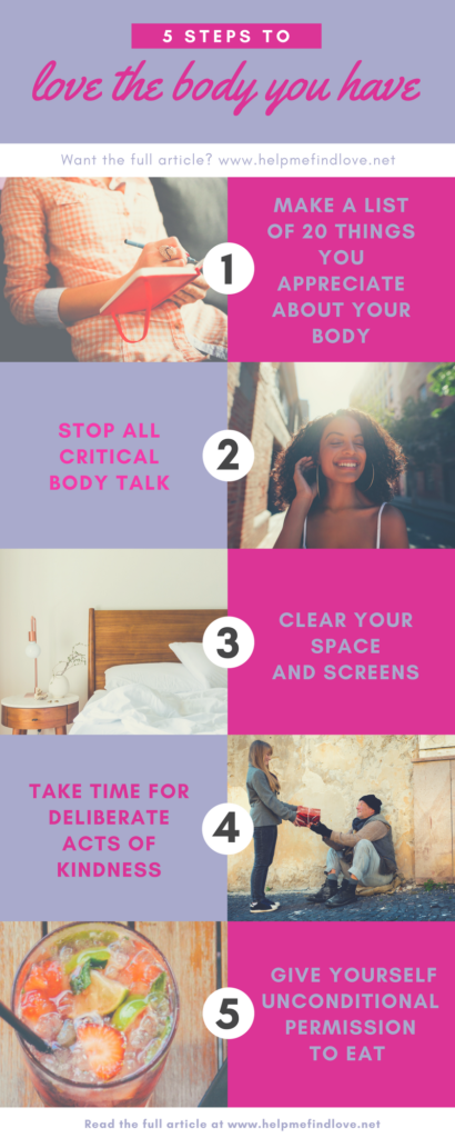 5 steps to love the body you have